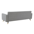 Canapé à dossier capitonné Couture Domna - 216 cm L x 84 cm P x 229 cm H - 216x84x76