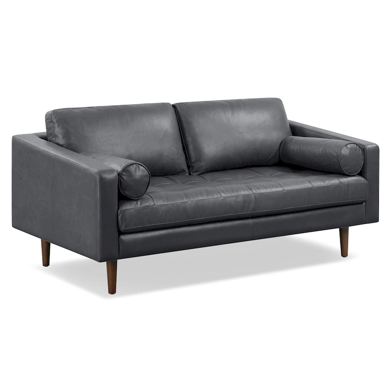 Canapé appartement Napa 72 - Cuir véritable pleine fleur italien