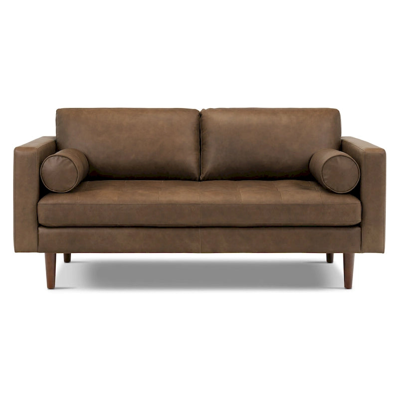 Canapé appartement Napa 72 - Cuir véritable pleine fleur italien