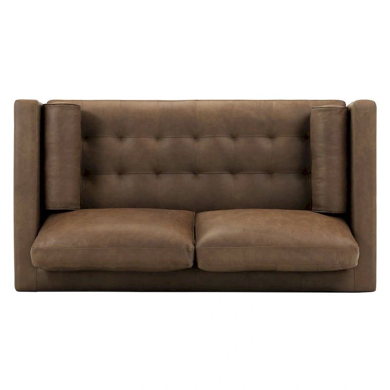 Canapé appartement Napa 72 - Cuir véritable pleine fleur italien