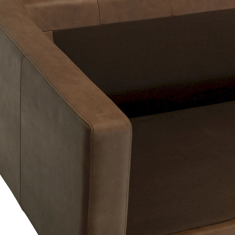 Canapé appartement Napa 72 - Cuir véritable pleine fleur italien