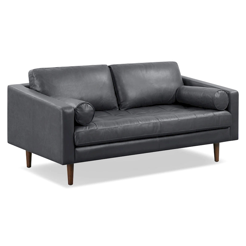 Canapé appartement Napa 72 - Cuir véritable pleine fleur italien