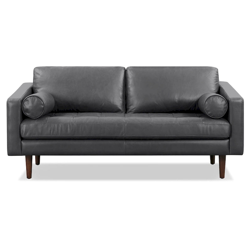 Canapé appartement Napa 72 - Cuir véritable pleine fleur italien