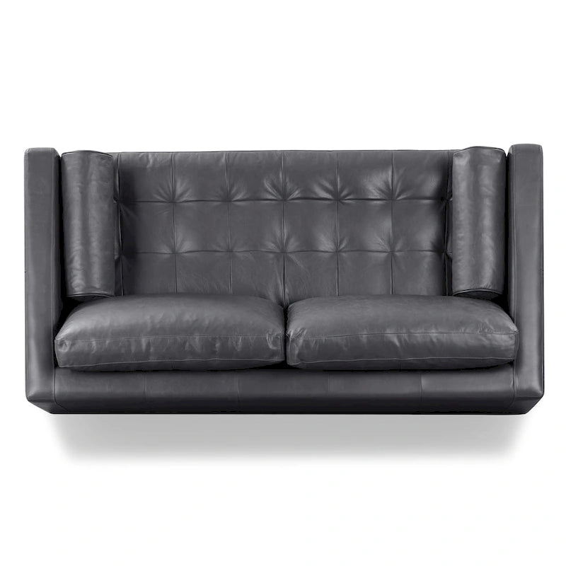 Canapé appartement Napa 72 - Cuir véritable pleine fleur italien