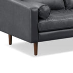 Canapé appartement Napa 72 - Cuir véritable pleine fleur italien