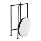 Plateau rond en métal Celia / Table d'appoint pliable - 14x14x25.75