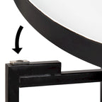 Plateau rond en métal Celia / Table d'appoint pliable - 14x14x25.75