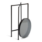 Plateau rond en métal Celia / Table d'appoint pliable - 14x14x25.75