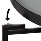Plateau rond en métal Celia / Table d'appoint pliable - 14x14x25.75