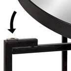 Plateau rond en métal Celia / Table d'appoint pliable - 14x14x25.75
