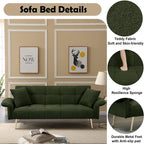 Canapé-lit futon 70.1, canapé-lit double convertible avec accoudoirs pliants pour salons et petits espaces