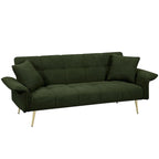 Canapé-lit futon 70.1, canapé-lit double convertible avec accoudoirs pliants pour salons et petits espaces