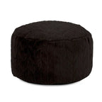 Pouf en fourrure Angora ébène