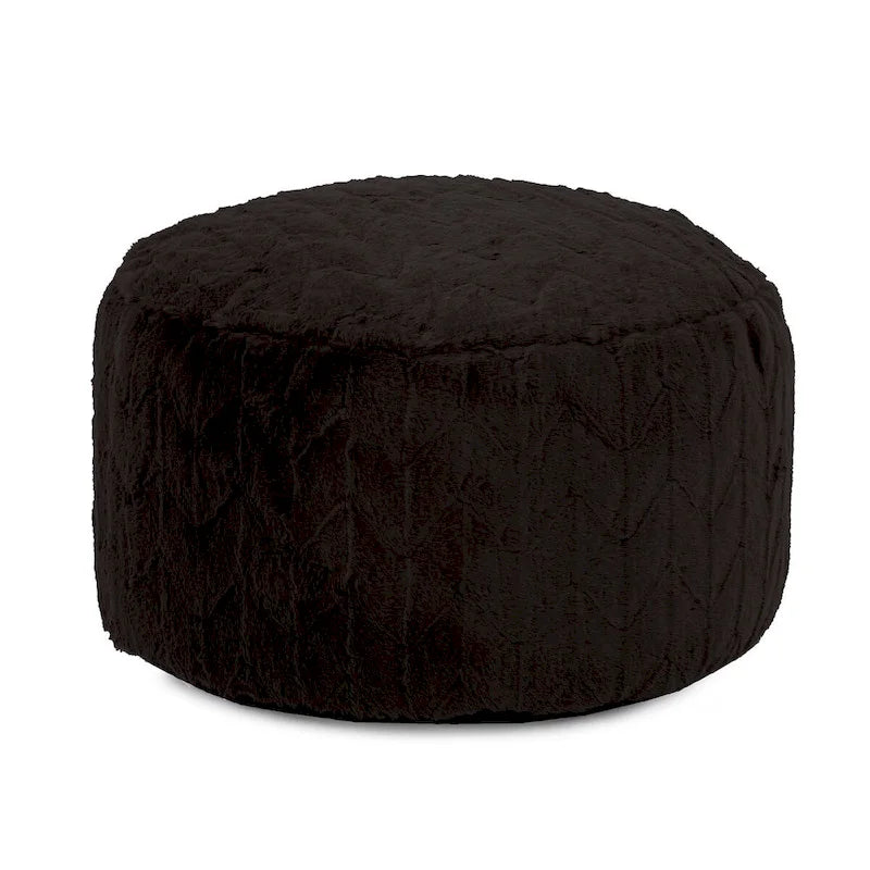  Foot Pouf Angora Ebony