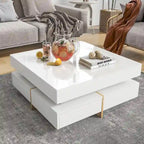 Table basse design laquée avec 4 tiroirs