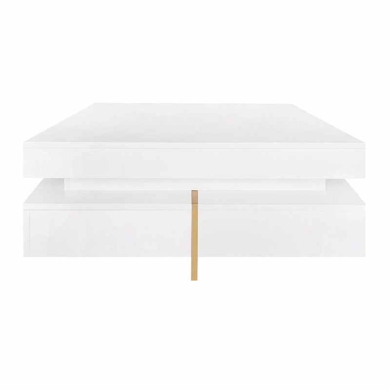 Table basse design laquée avec 4 tiroirs
