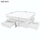 Table basse design laquée avec 4 tiroirs