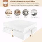 Table basse design laquée avec 4 tiroirs