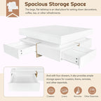 Table basse design laquée avec 4 tiroirs