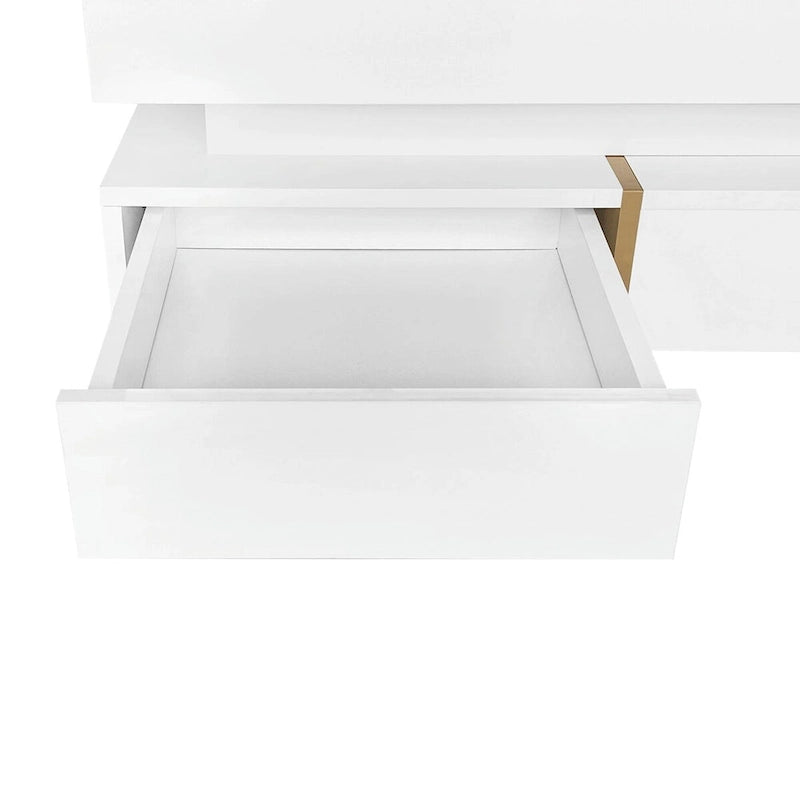 Table basse design laquée avec 4 tiroirs