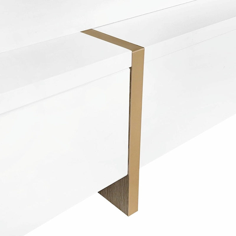 Table basse design laquée avec 4 tiroirs