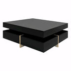 Table basse design laquée avec 4 tiroirs