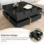 Table basse design laquée avec 4 tiroirs