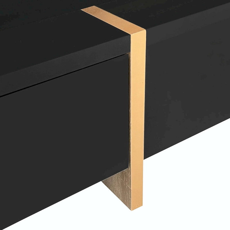 Table basse design laquée avec 4 tiroirs