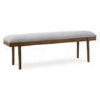 Banc de salle à manger capitonné Lyncott Gris/Marron 59 de Signature Design - 59,25 L x 15,13 P x 19,75 H