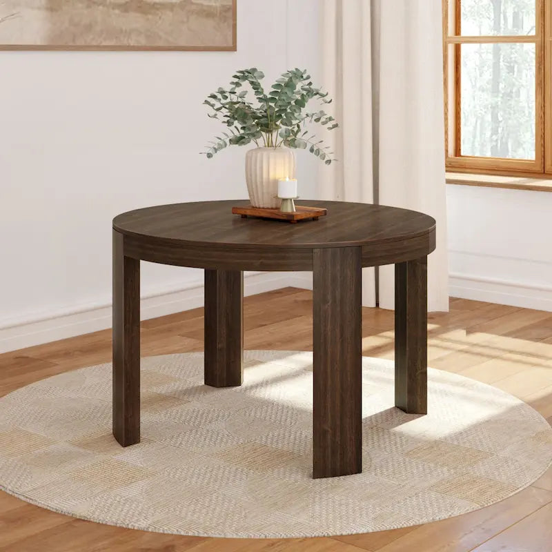Table de salle à manger ronde Contour en bois massif - 47