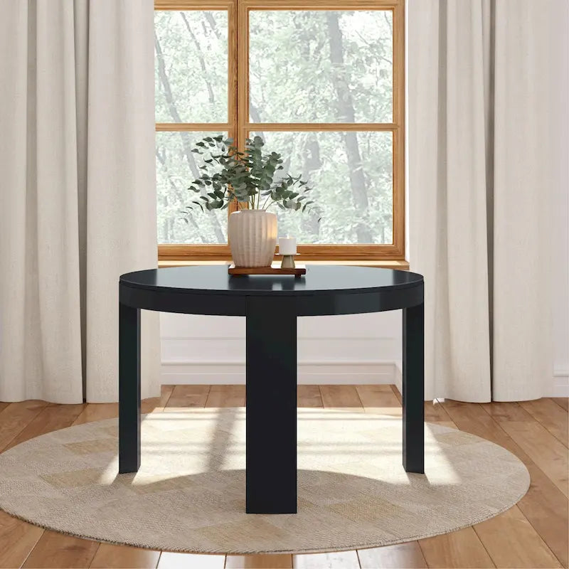 Table de salle à manger ronde Contour en bois massif - 47