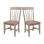Lot de 2 chaises Soma Fanback en bois massif