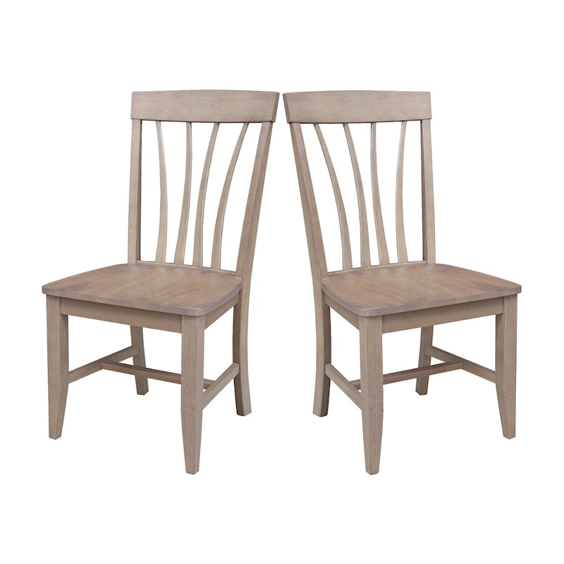 Lot de 2 chaises Soma Fanback en bois massif