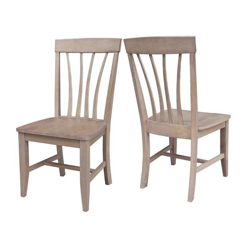 Lot de 2 chaises Soma Fanback en bois massif