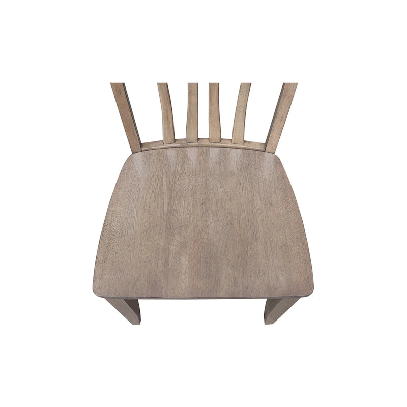 Lot de 2 chaises Soma Fanback en bois massif