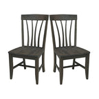 Lot de 2 chaises Soma Fanback en bois massif