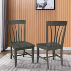 Lot de 2 chaises Soma Fanback en bois massif