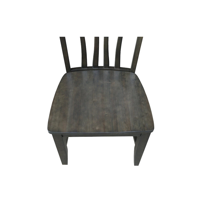 Lot de 2 chaises Soma Fanback en bois massif