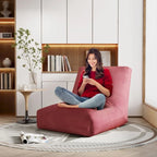 Pouf géant Mieres, canapé de sol paresseux, pouf d'angle pour adultes, canapé Tatami avec remplissage en éponge
