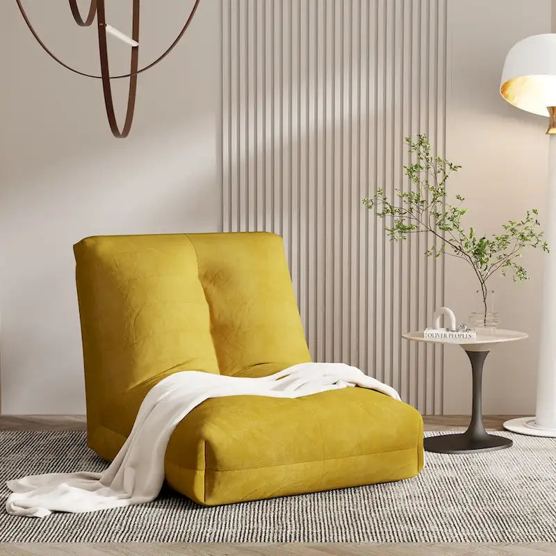 Pouf géant Mieres, canapé de sol paresseux, pouf d'angle pour adultes, canapé Tatami avec remplissage en éponge